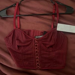 Red crop top